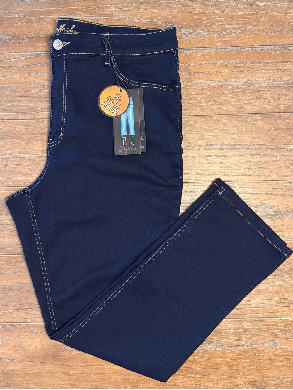 Straight Leg High-Rise Women’s Jeans in Dark Navy #105